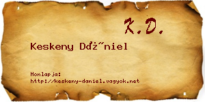 Keskeny Dániel névjegykártya